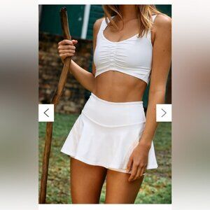 Free People Pleats And Thank You Skort-White-XS-NWT!